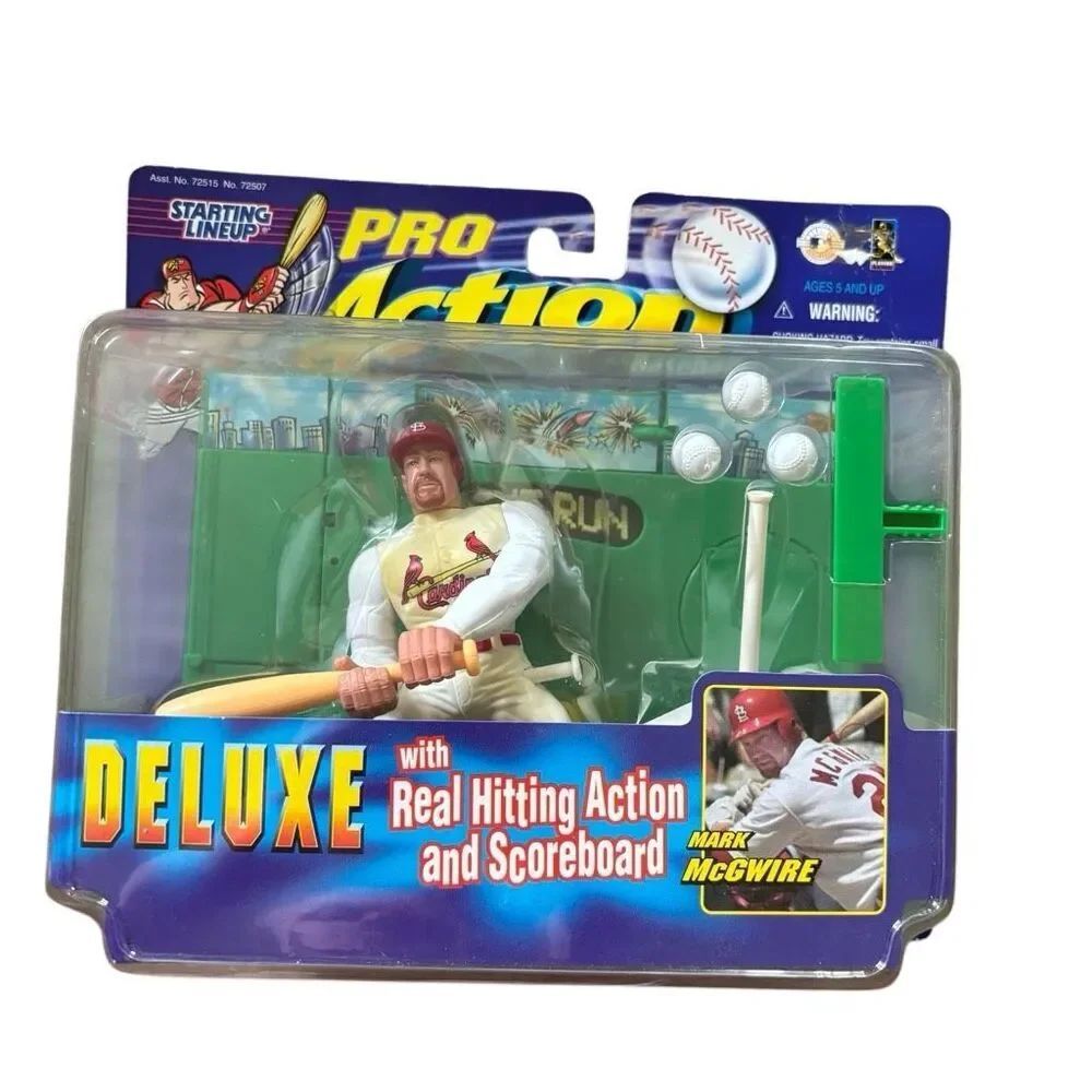 1998 Starting Lineup Pro Action Mark McGwire Deluxe Figure Cardinals NIB Sealed